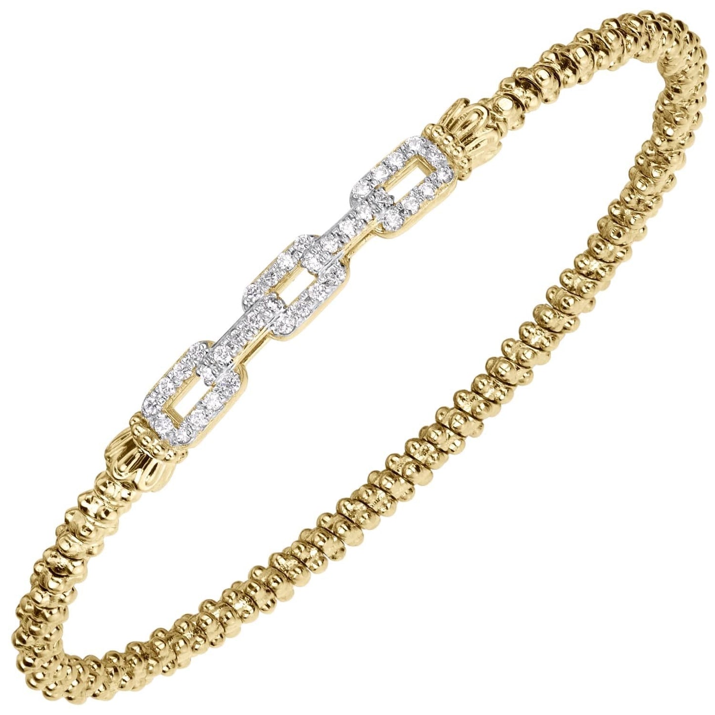 14K Gold, Diamond Stackable Bracelet