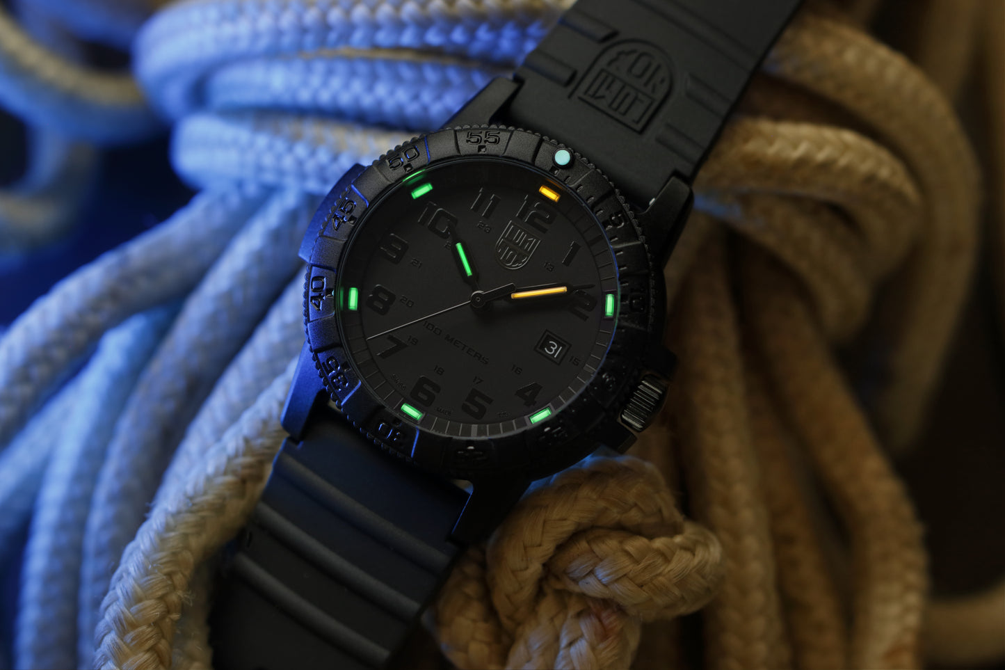 Leatherback Sea Turtle Giant, 44 mm, Outdoor Watch, Blackout