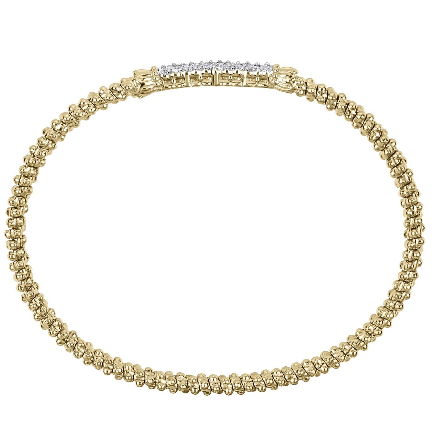 14K Gold, Diamond Stackable Bracelet