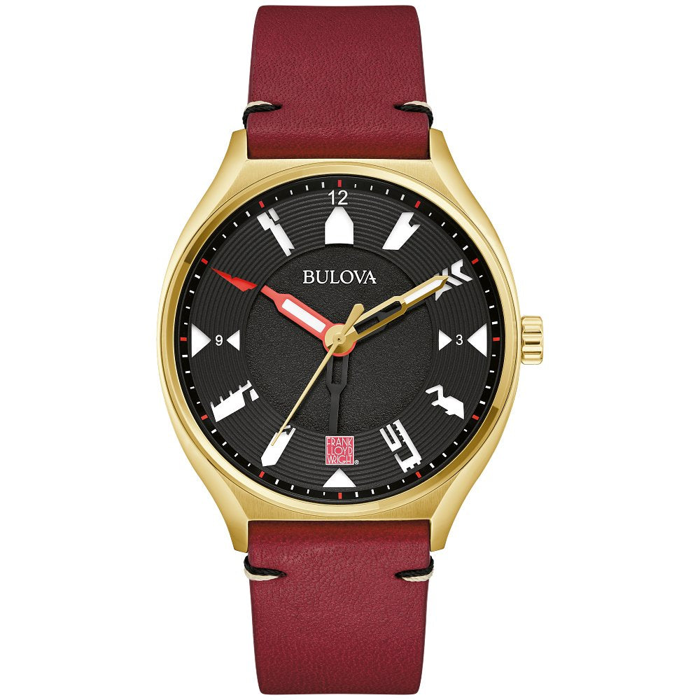 Bulova Stainless Steel Frank Lloyd Wright Mens Watch97A192
