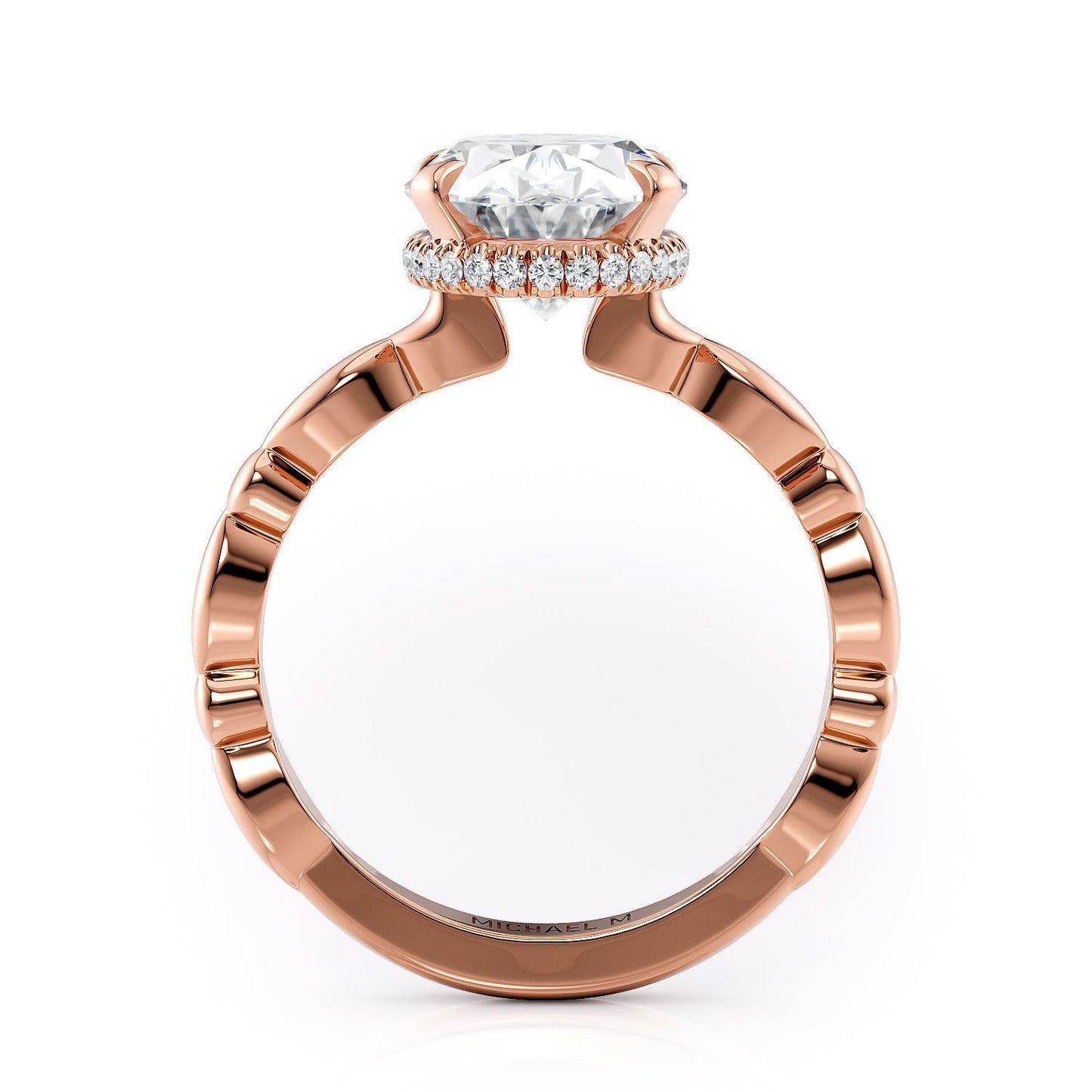 MICHAEL M Engagement Rings Crown R829-3 Oval