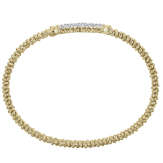 14K Gold, Diamond Stackable Bracelet