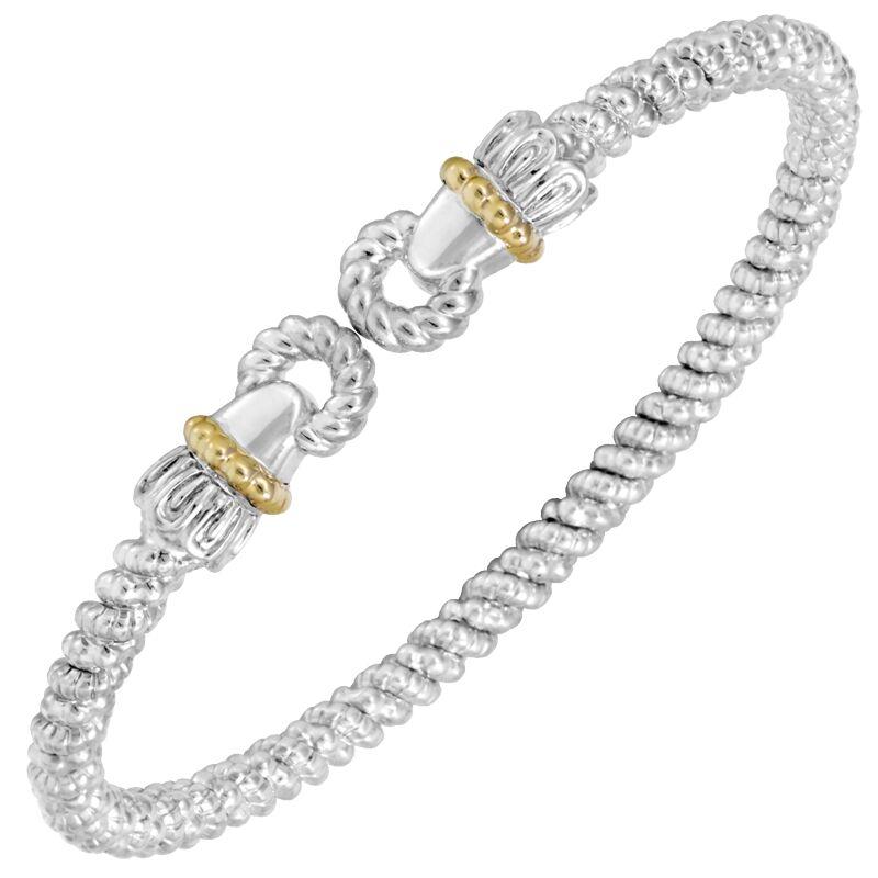 14K Gold and Sterling Silver, Stackable Cuff Bracelet