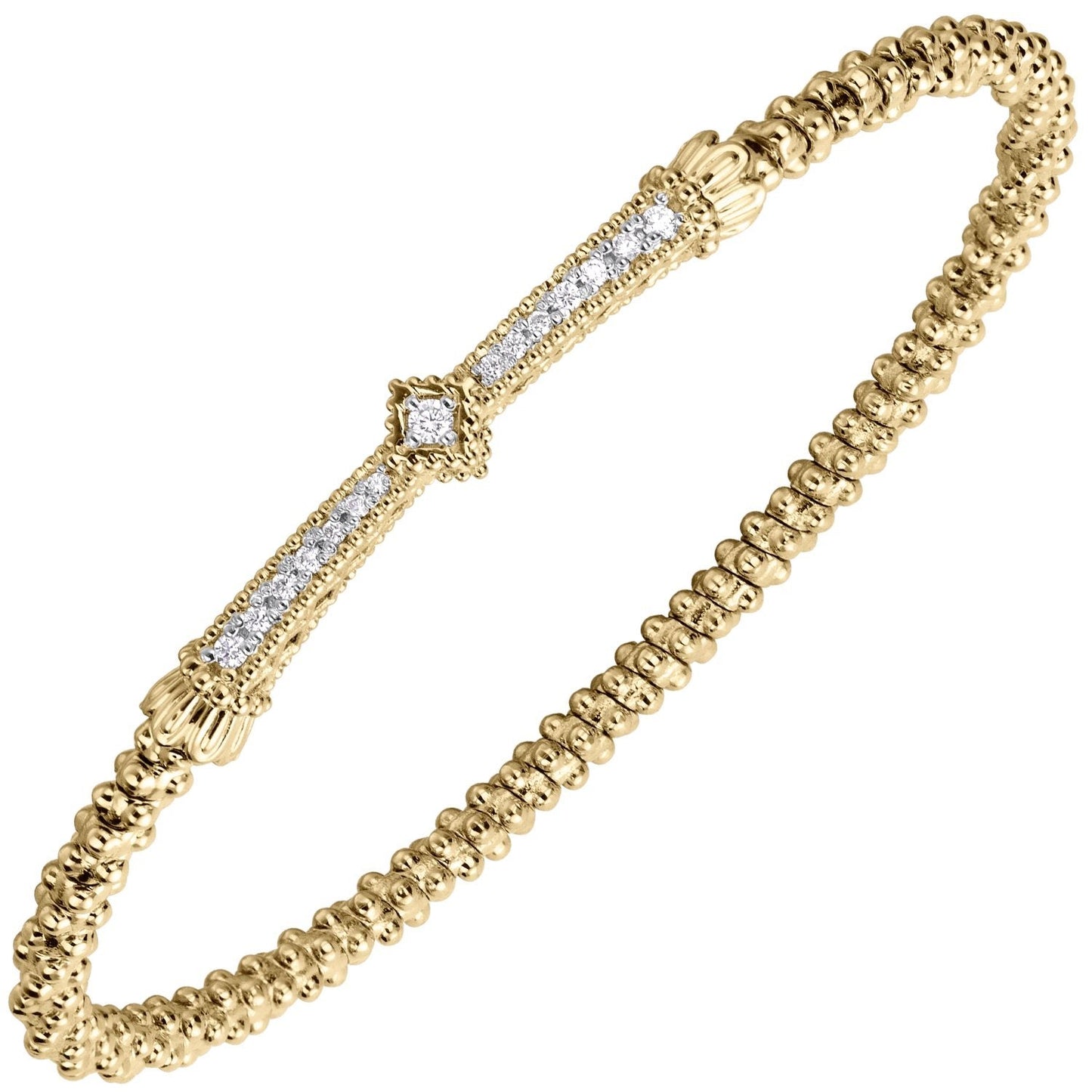14K Gold, Diamond Stackable Bracelet