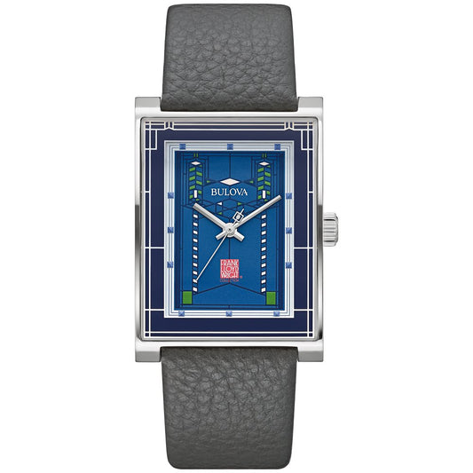 Bulova Stainless Steel Frank Lloyd Wright Mens Watch96A287