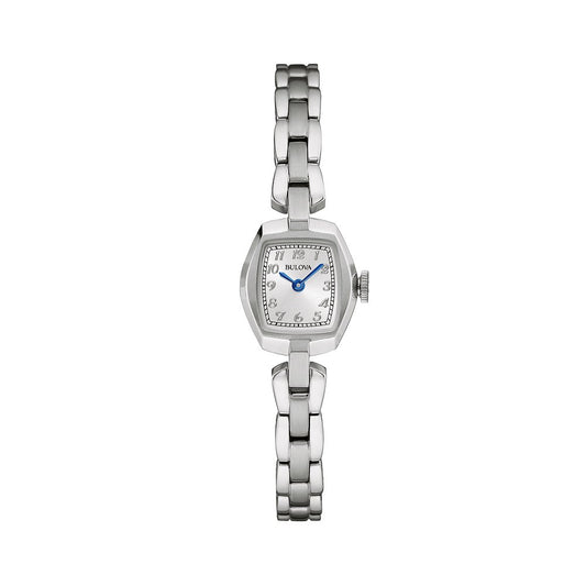 Bulova Silver Dial Stainless Steel Ladies Dress Watch 96L221