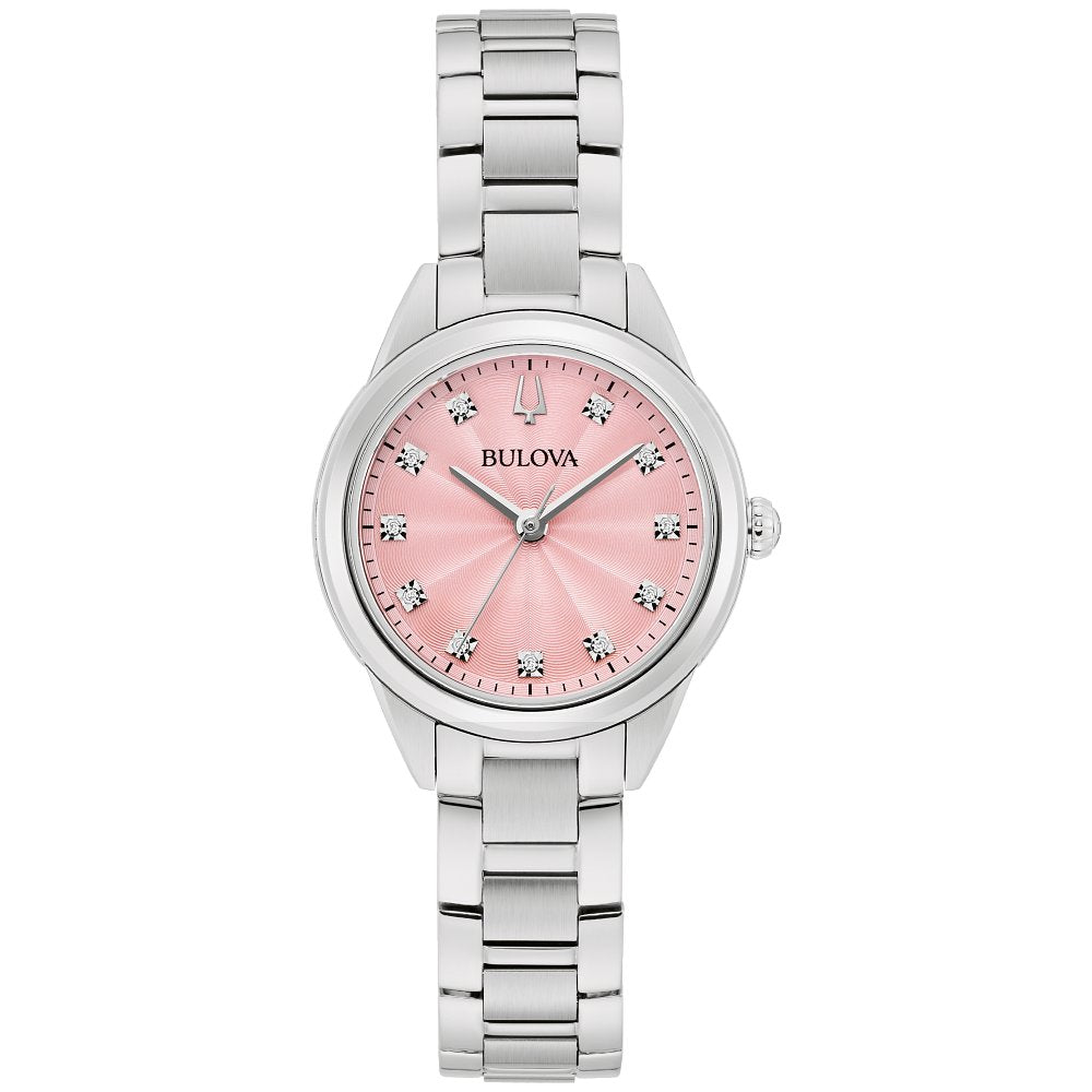 Bulova Stainless Steel Dress/Classic BUL Ladies Watch96P249