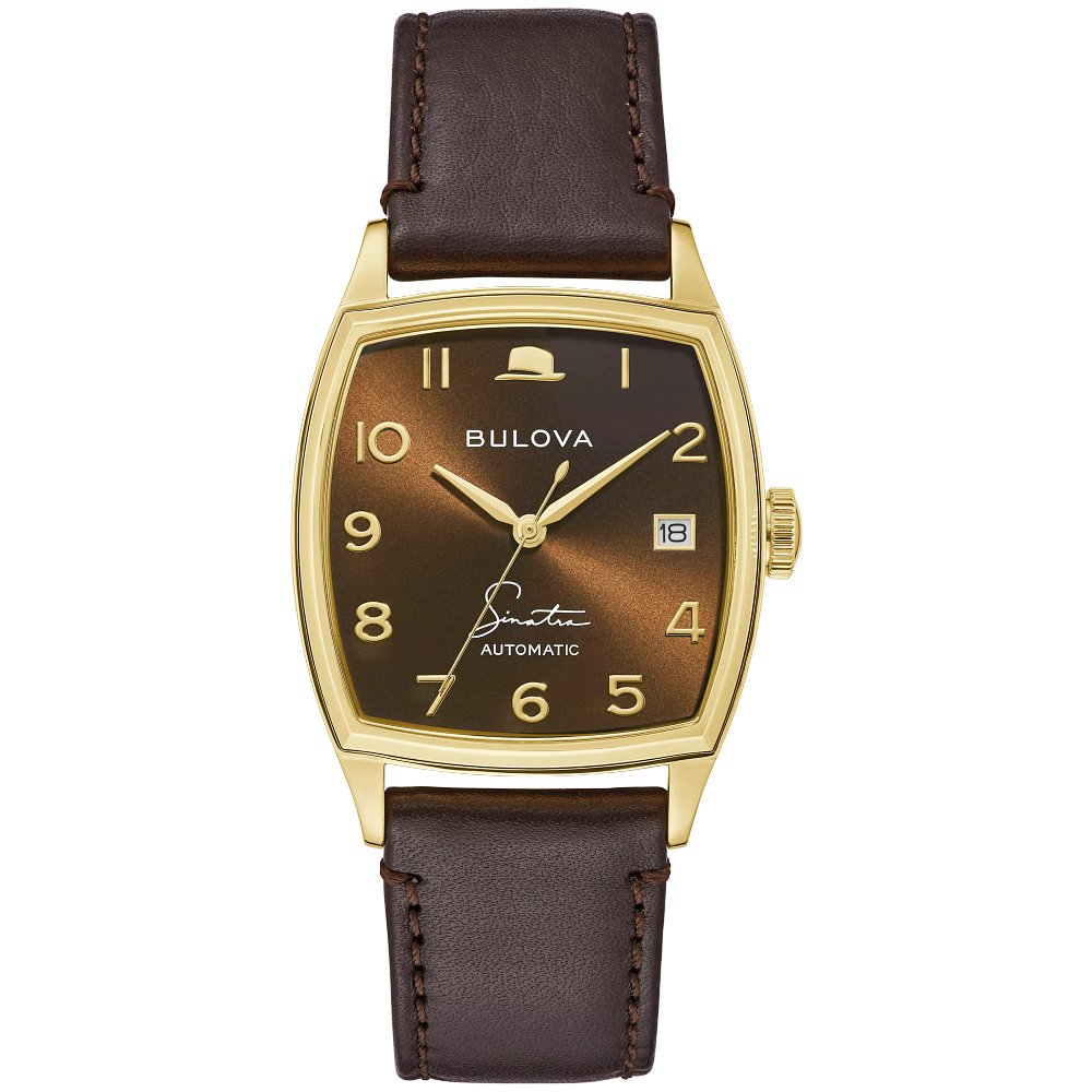 Bulova Stainless Steel Frank Sinatra Mens Watch97B198