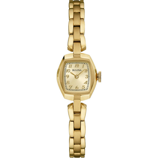 Bulova Ladies' Classic Dress Mini 2-Hand Quartz Watch, Gold, 97L155