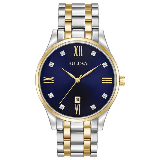 Bulova Stainless Steel Dress/Classic BUL Mens Watch98D130