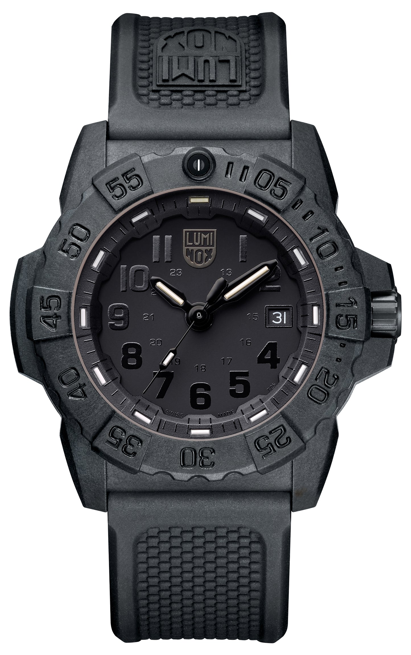 Navy SEAL Chronograph, 45 mm, Military Dive Watch, Blackout