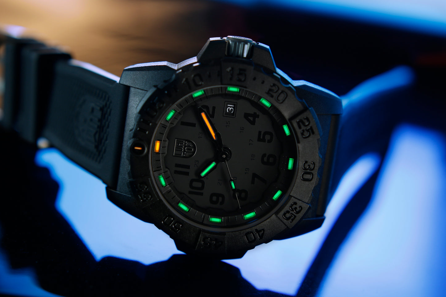 Navy SEAL Chronograph, 45 mm, Military Dive Watch, Blackout
