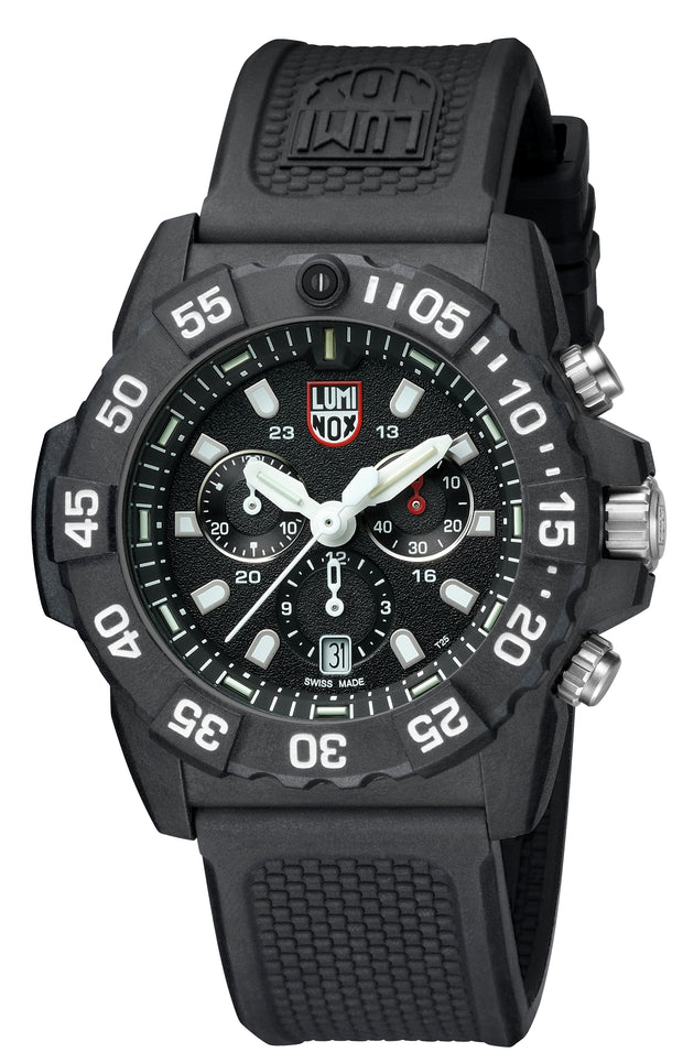 Navy SEAL Chronograph, 45 mm, Military Dive Watch, Blackout