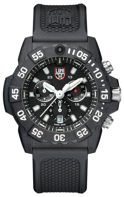 Navy SEAL Chronograph, 45 mm, Military Dive Watch, Blackout