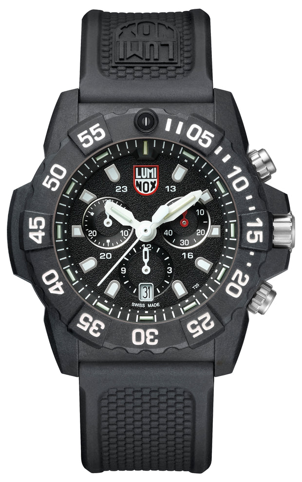 Navy SEAL Chronograph, 45 mm, Military Dive Watch, Blackout