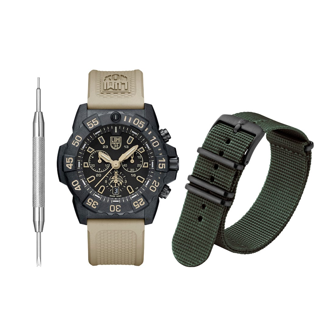 Luminox Navy SEAL Foundation Chronograph, 45 mm, Military Dive Watch, Set