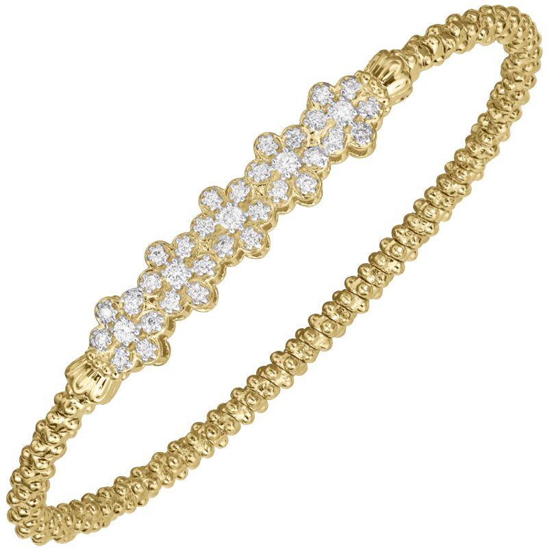 14K Gold, Diamond Stackable Bracelet