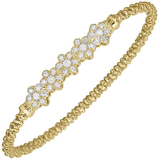 14K Gold, Diamond Stackable Bracelet