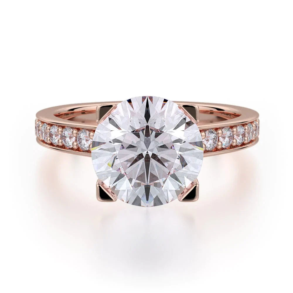 MICHAEL M Engagement Rings 18K Rose Gold Crown R701-2 R701-2RG
