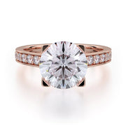MICHAEL M Engagement Rings 18K Rose Gold Crown R701-2 R701-2RG