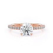 MICHAEL M Engagement Rings 18K Rose Gold Crown R706-1 Round R706-1RG