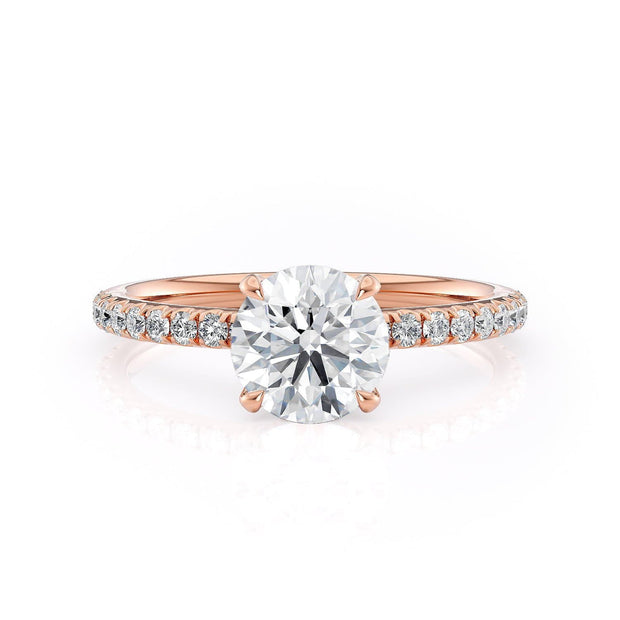 MICHAEL M Engagement Rings 18K Rose Gold Crown R706-1 Round R706-1RG