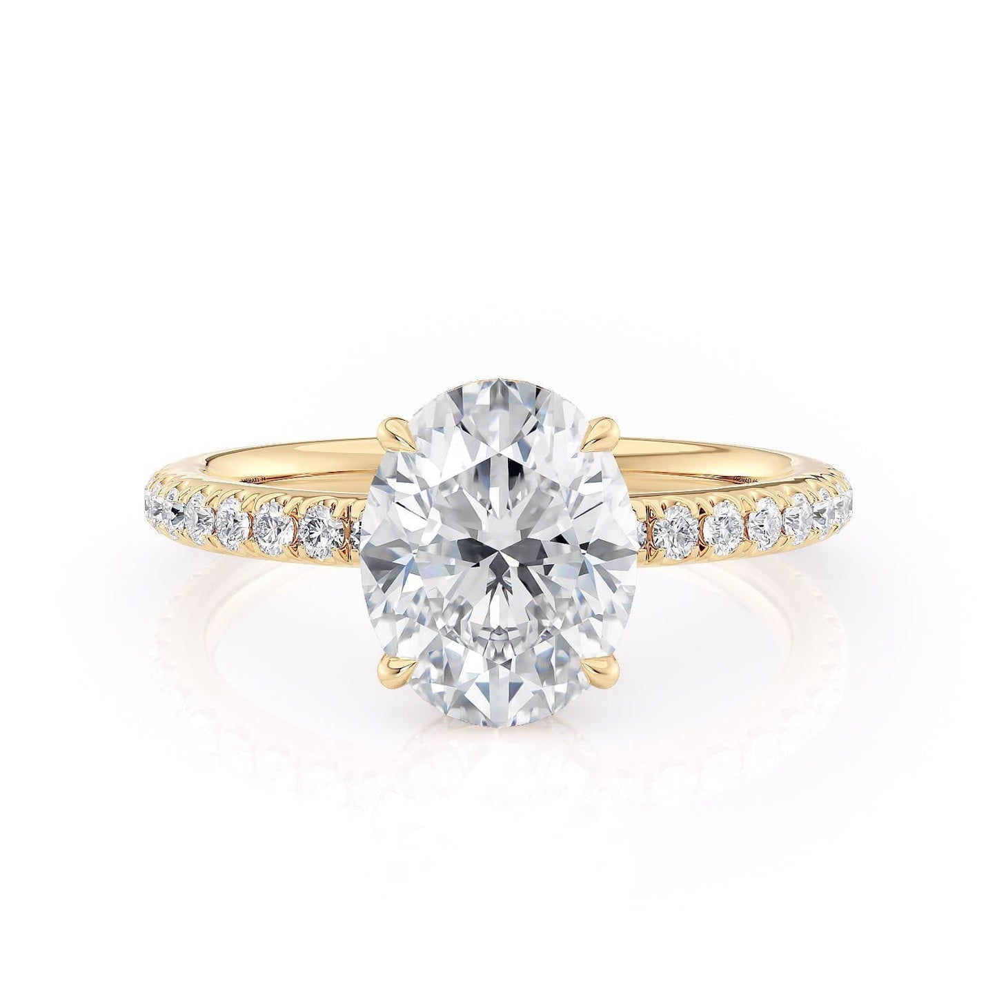 MICHAEL M Engagement Rings 18K Rose Gold Crown R715-2 Oval R715-2RG