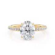 MICHAEL M Engagement Rings 18K Rose Gold Crown R715-2 Oval R715-2RG