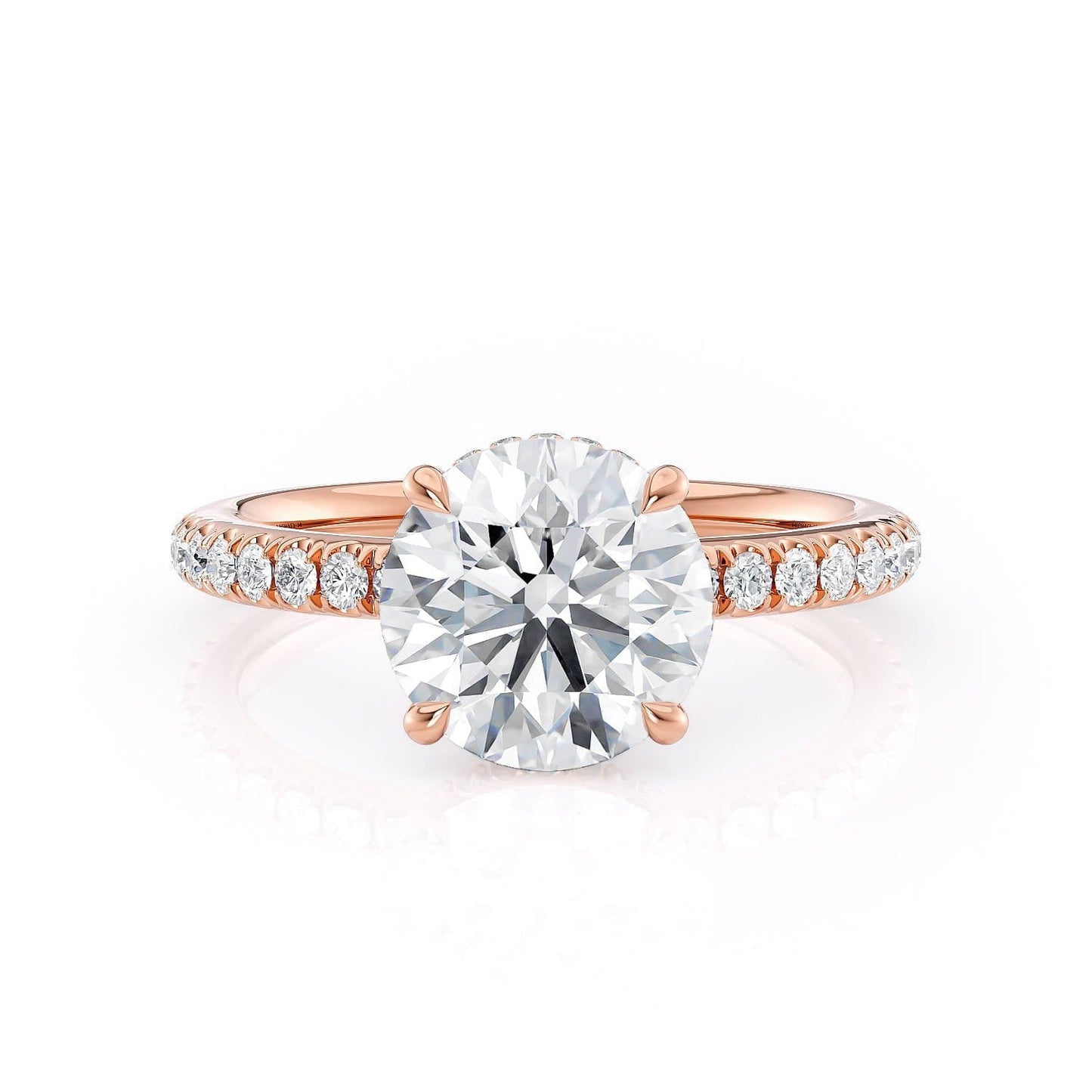 MICHAEL M Engagement Rings 18K Rose Gold Crown R742-2 R742-2RG