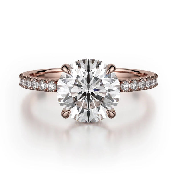 MICHAEL M Engagement Rings 18K Rose Gold Crown R745-2 R745-2RG