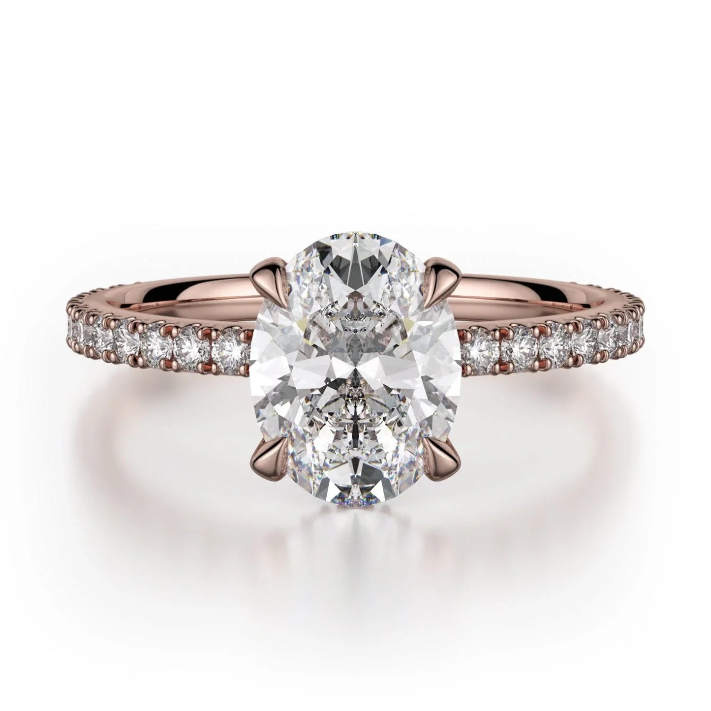 MICHAEL M Engagement Rings 18K Rose Gold Crown R753-2