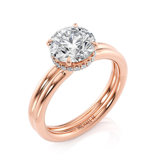 MICHAEL M Engagement Rings 18K Rose Gold Crown R819-2