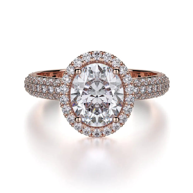 MICHAEL M Engagement Rings 18K Rose Gold Defined R730-2 R730-2RG