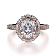 MICHAEL M Engagement Rings 18K Rose Gold Defined R737-2OV R737-2OVRG