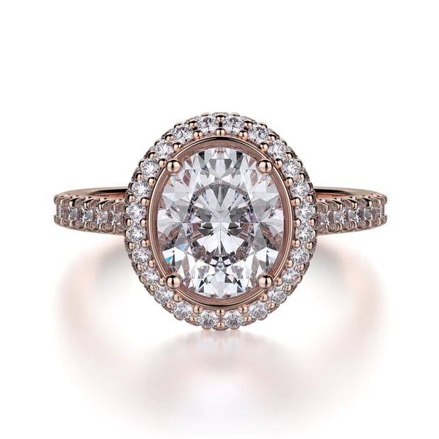 MICHAEL M Engagement Rings 18K Rose Gold Defined R737-2OV R737-2OVRG