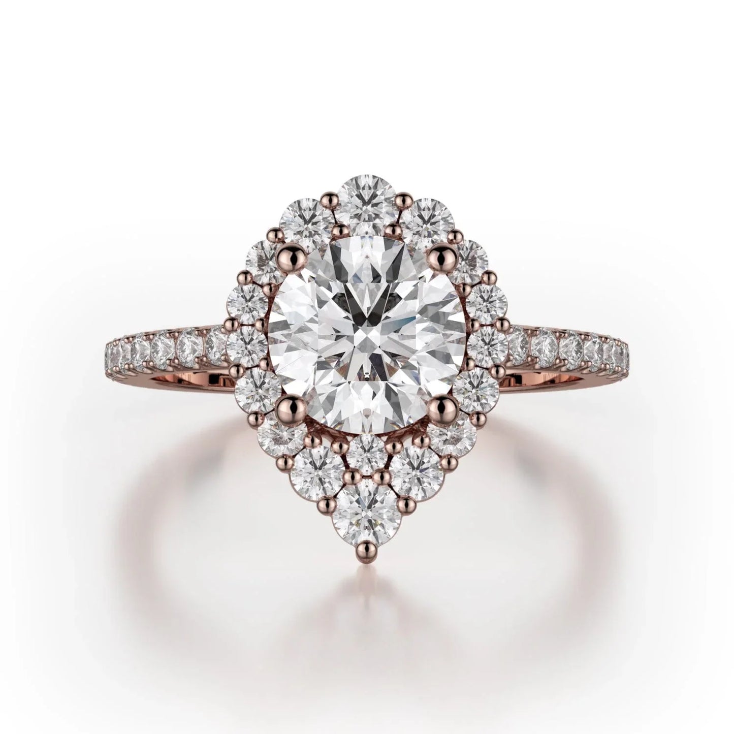 MICHAEL M Engagement Rings 18K Rose Gold Defined R785-2 R785-2RG