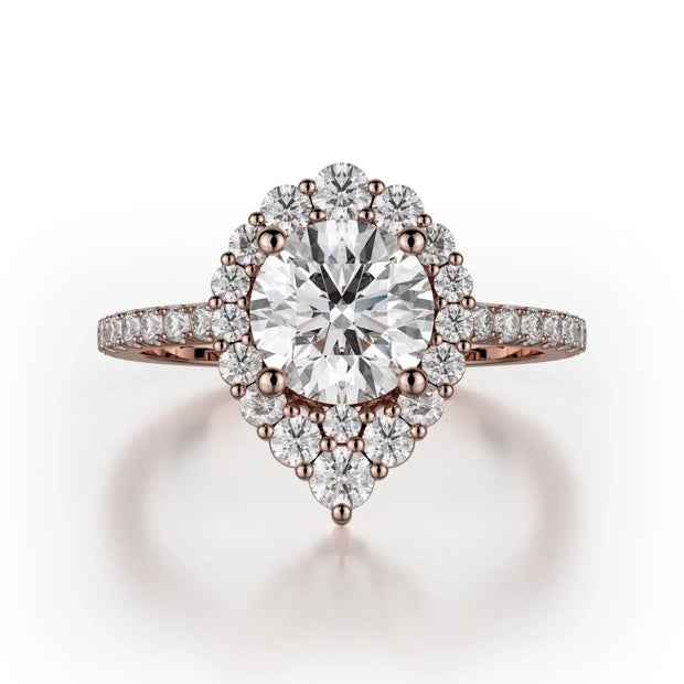 MICHAEL M Engagement Rings 18K Rose Gold Defined R785-2 R785-2RG