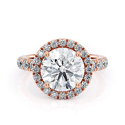 MICHAEL M Engagement Rings 18K Rose Gold Europa R320L-3 Round R320L-3RG