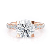 MICHAEL M Engagement Rings 18K Rose Gold Europa R371L-3 R371L-3RG