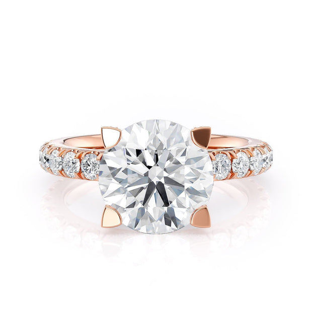 MICHAEL M Engagement Rings 18K Rose Gold Europa R371L-3 R371L-3RG