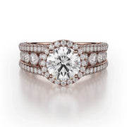 MICHAEL M Engagement Rings 18K Rose Gold Loud R769-4
