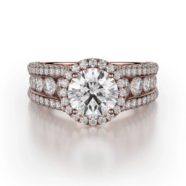 MICHAEL M Engagement Rings 18K Rose Gold Loud R769-4