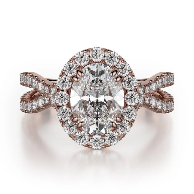 MICHAEL M Engagement Rings 18K Rose Gold Love R454-2 R454-2RG