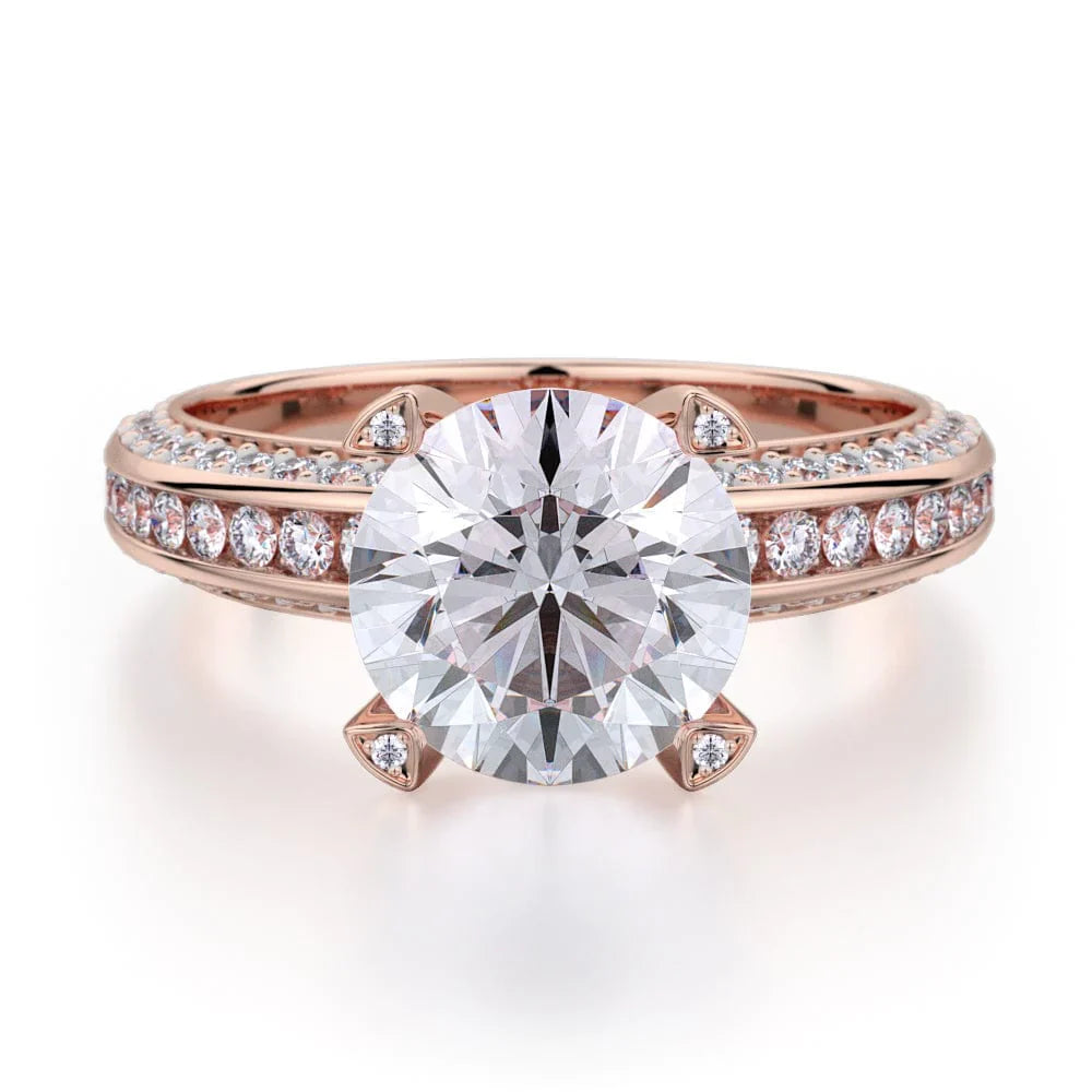 MICHAEL M Engagement Rings 18K Rose Gold Love R457-2 R457-2RG