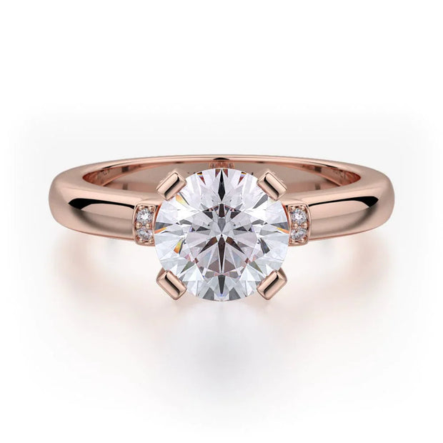 MICHAEL M Engagement Rings 18K Rose Gold Love R516-1 R516-1RG