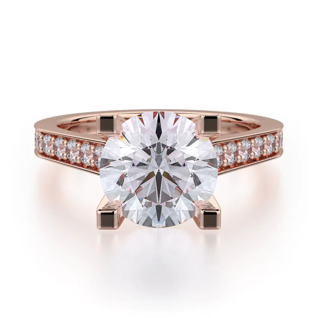 MICHAEL M Engagement Rings 18K Rose Gold Love R697-2 R697-2RG