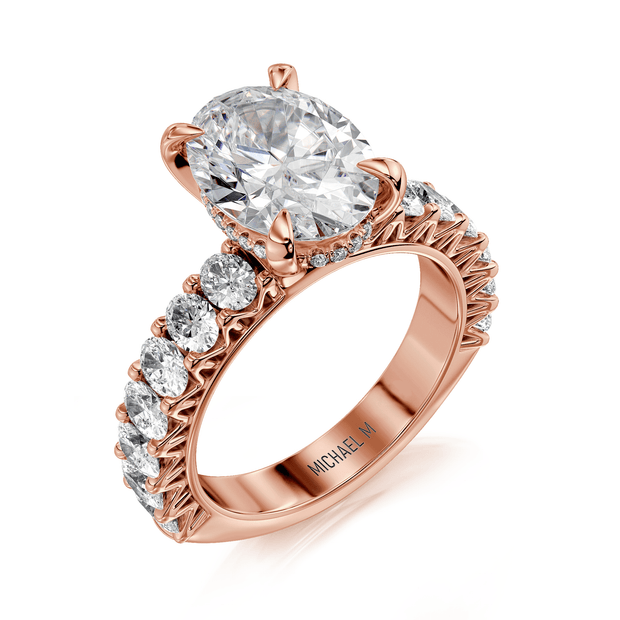 MICHAEL M Engagement Rings 18K Rose Gold Meksian R903-3