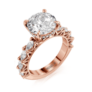 MICHAEL M Engagement Rings 18K Rose Gold Meksian R905-3 Round