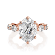 MICHAEL M Engagement Rings 18K Rose Gold Monarch R833-3 Oval