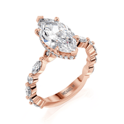 MICHAEL M Engagement Rings 18K Rose Gold Montage R802-3 Marquise